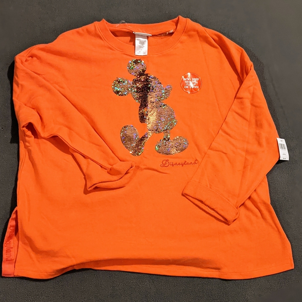 NWT Disney Parks Mickey Mouse Sequin Sweatshirt